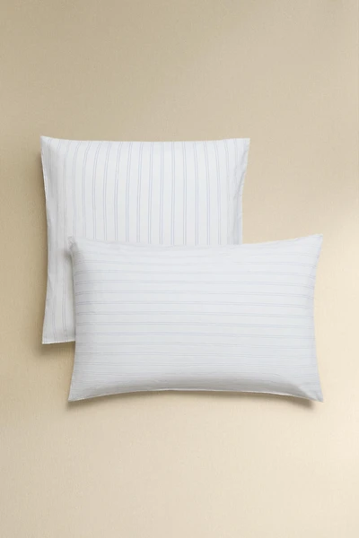 DOUBLE STRIPE COTTON PERCALE PILLOWCASE