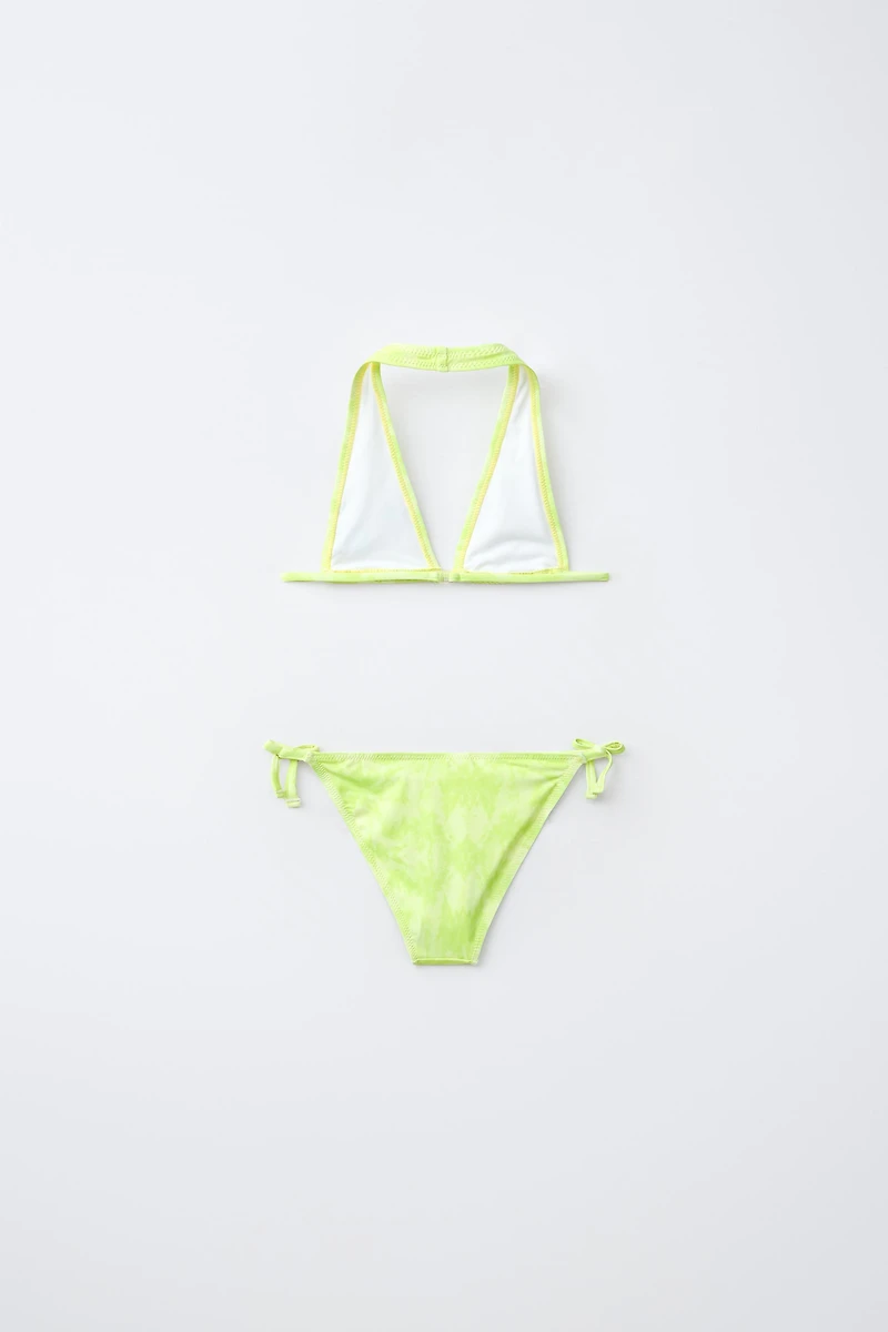 TIE-DYE HIBISCUS BIKINI, Ages 6–14