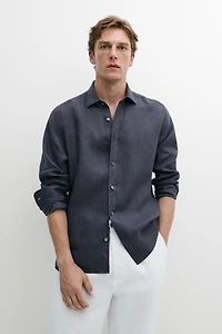 Chemise regular fit 100 % lin