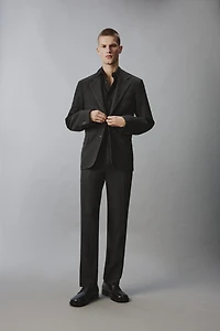 PANTALON DE COSTUME EN VISCOSE ET CHANVRE