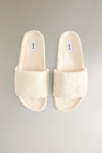 TERRY SLIDE SANDALS