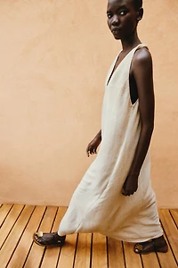 VOLUMINOUS RUSTIC MIDI DRESS