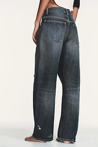 TRF MID-RISE BAGGY BALLOON JEANS