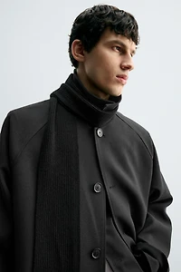 OVERSIZED WOOL BLEND TRENCH COAT