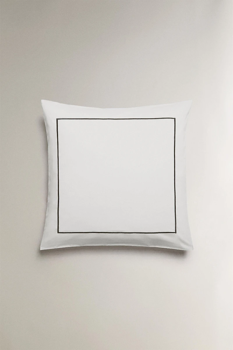 SATEEN PILLOWCASE WITH TRIM