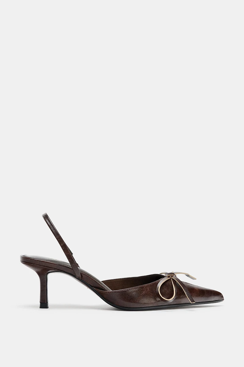BOW SLINGBACK SHOES