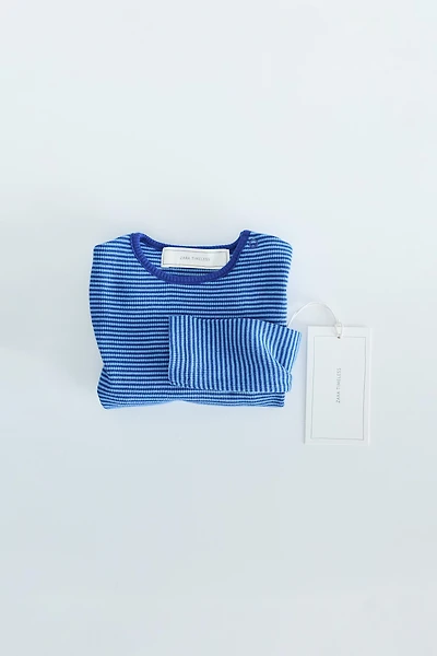 ZARA TIMELESS - CONTRAST TRIM STRIPED BODYSUIT