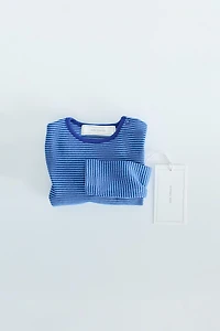 ZARA TIMELESS - CONTRAST TRIM STRIPED BODYSUIT