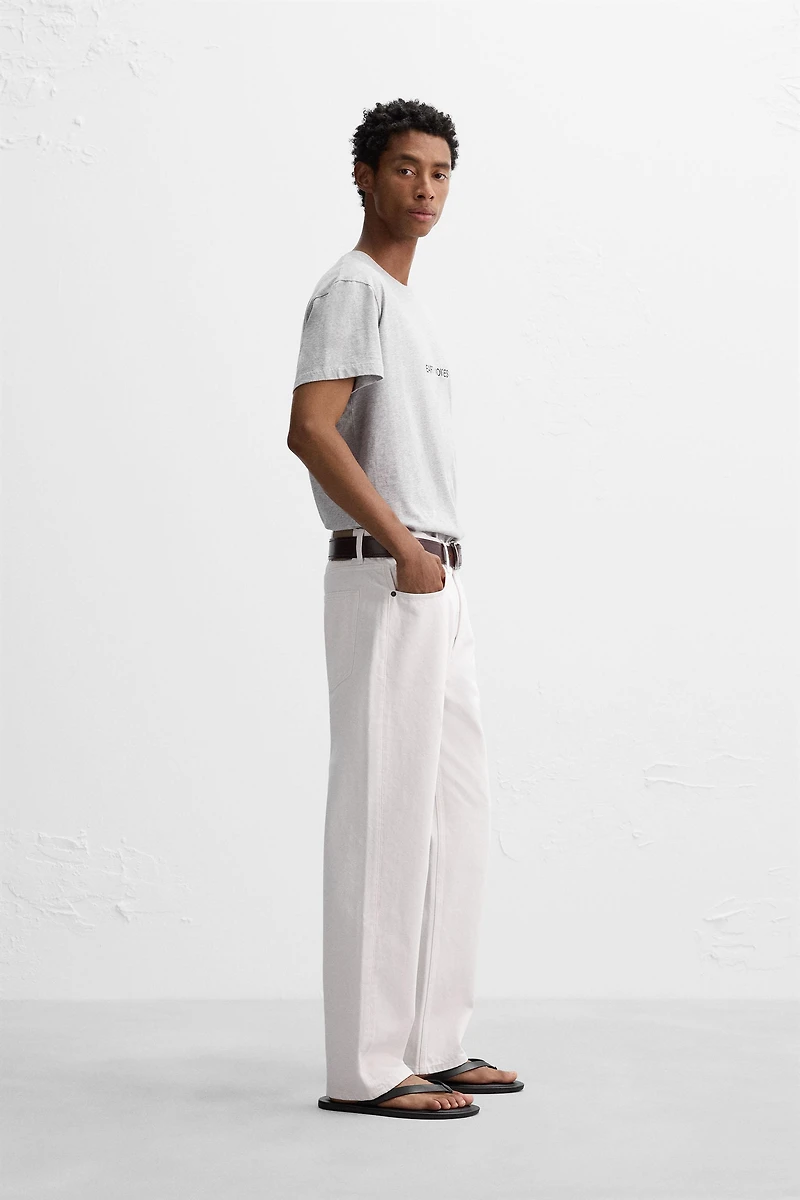 SLIM FIT TEXT T-SHIRT