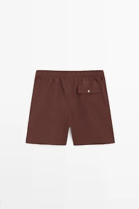 Solid Swim Trunks