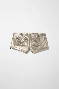 METALLIC LEATHER SHORTS KATE MOSS X ZARA