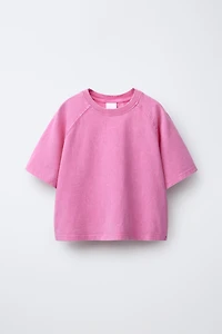 HEAVY WEIGHT T-SHIRT AND WASHED EFFECT RIB FLARE LEGGINGS SET