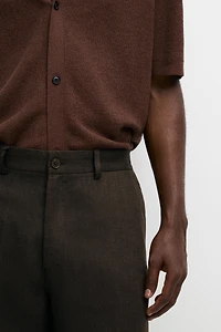 100% linen pants with elastic waist