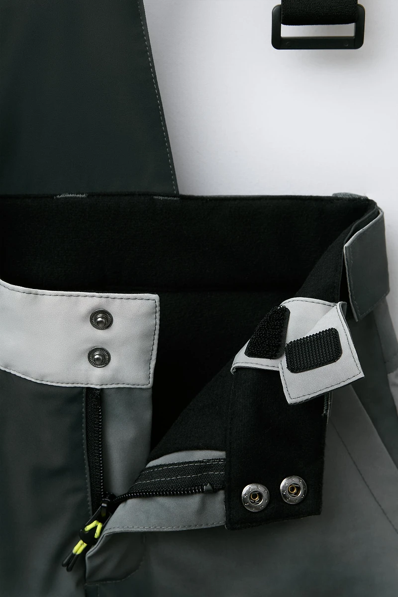 TIE-DYE WATER RESISTANT AND WINDPROOF BIB PANTS RECCO® SYSTEM SKI COLLECTION