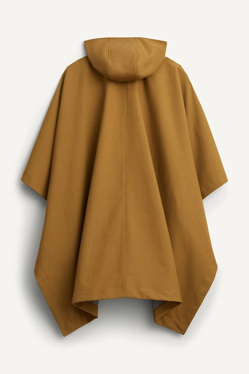 PONCHO DÉPERLANT À CONTRASTE ET CARREAUX ÉDITION LIMITÉE