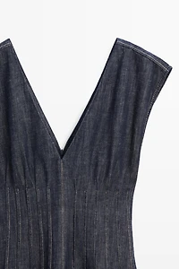 Denim midi dress