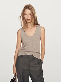 100% cashmere crew neck top