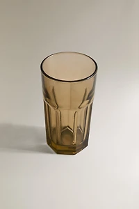 RAISED DESIGN GLASS TUMBLER
