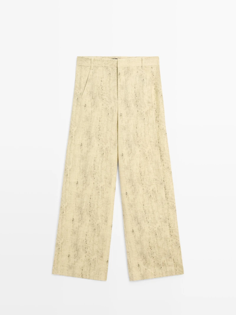 Ramie blend trousers