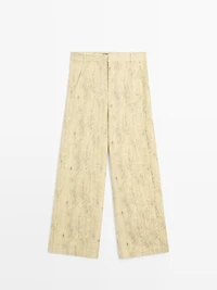 Ramie blend trousers