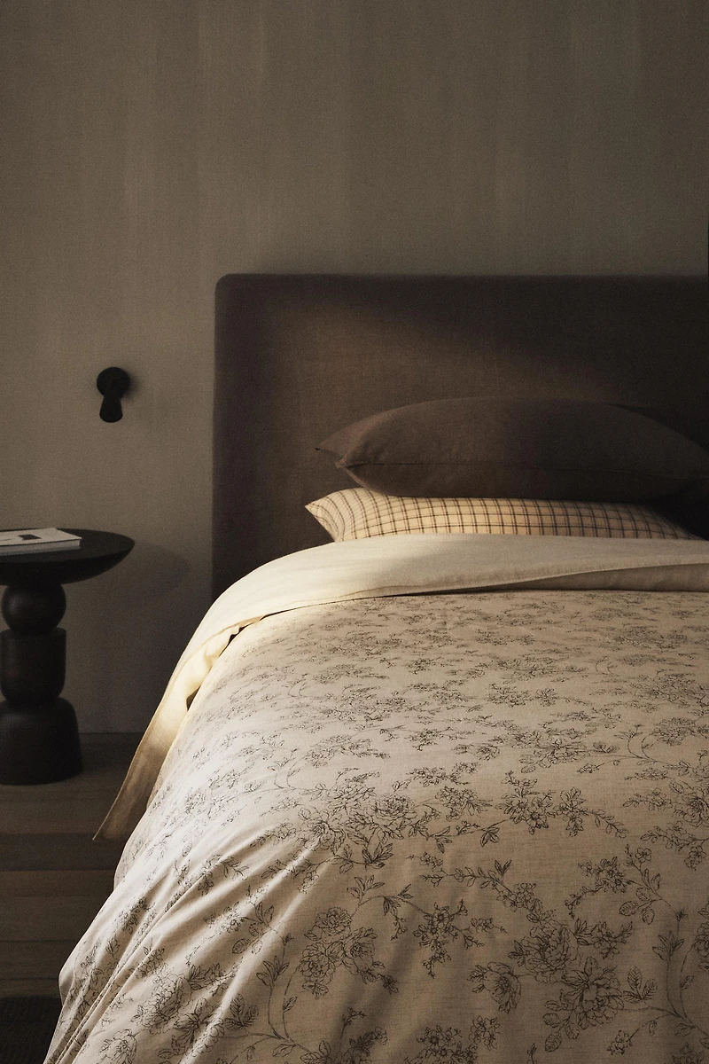 FLORAL PRINT DUVET COVER