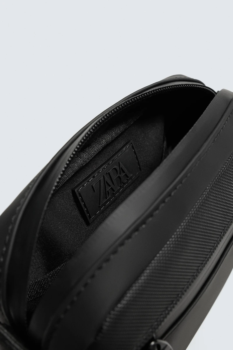 RUBBERIZED TEXTURED CROSSBODY BAG