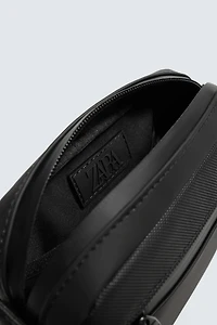RUBBERIZED TEXTURED CROSSBODY BAG