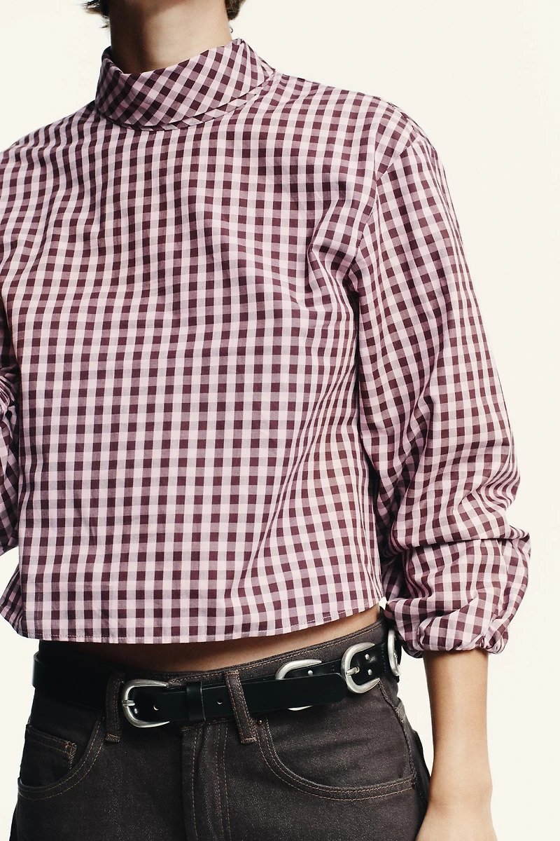 GINGHAM POPLIN SHIRT