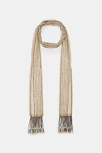 BEADED FRINGE SCARF