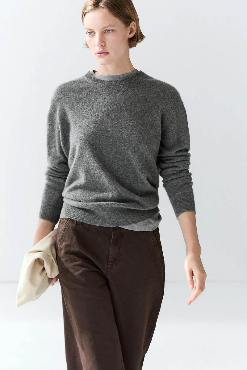 Pull manches longues 100 % cachemire