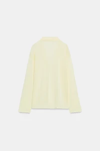 LONG SLEEVE FLOWY POLO SHIRT