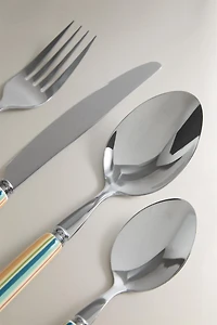 CERAMIC HANDLE FLATWARE SET (SET OF 4)