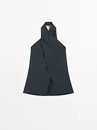 Halter neck back neckline top