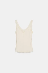 SATIN EFFECT LACE TOP ZW COLLECTION