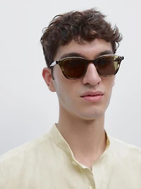 Chemise slim à col mao