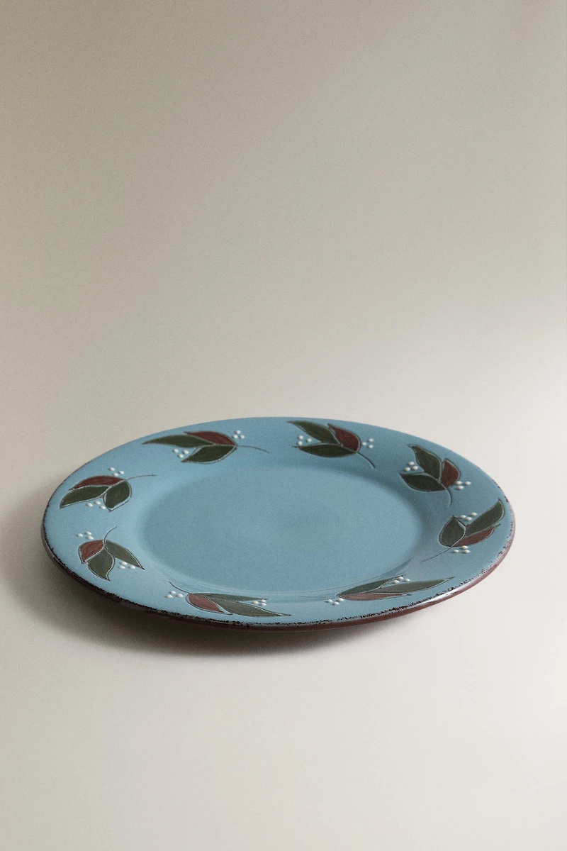 LEAF EARTHENWARE DINNER PLATE
