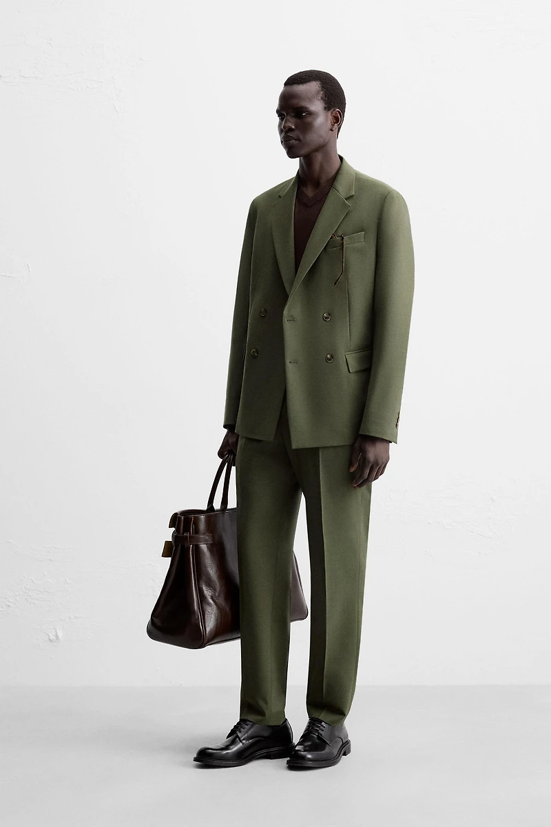 WOOL DOUBLE BREASTED SUIT BLAZER
