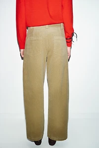 CORDUROY BARREL PANTS