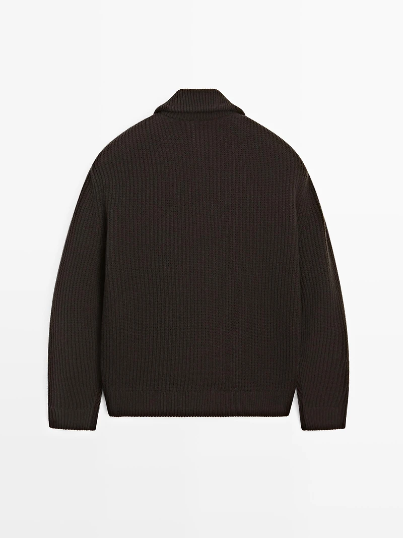 Veste contrastante à col camionneur