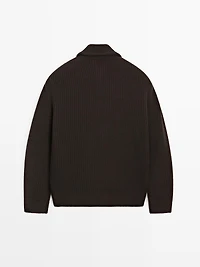 Veste contrastante à col camionneur