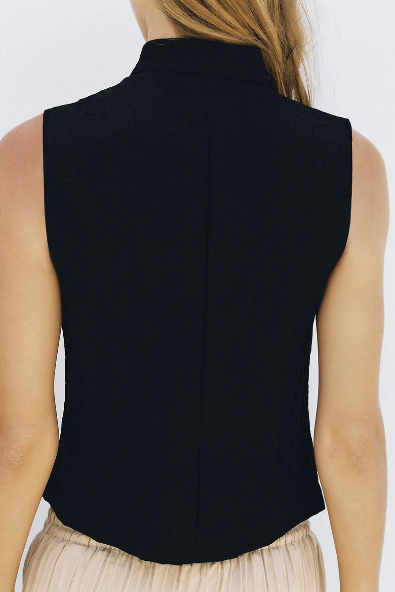 CHEMISE BOUTONS SANS MANCHES