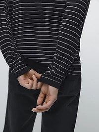 Striped crew neck sweater