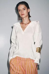 ZW COLLECTION LINEN AND SILK BLEND SHIRT