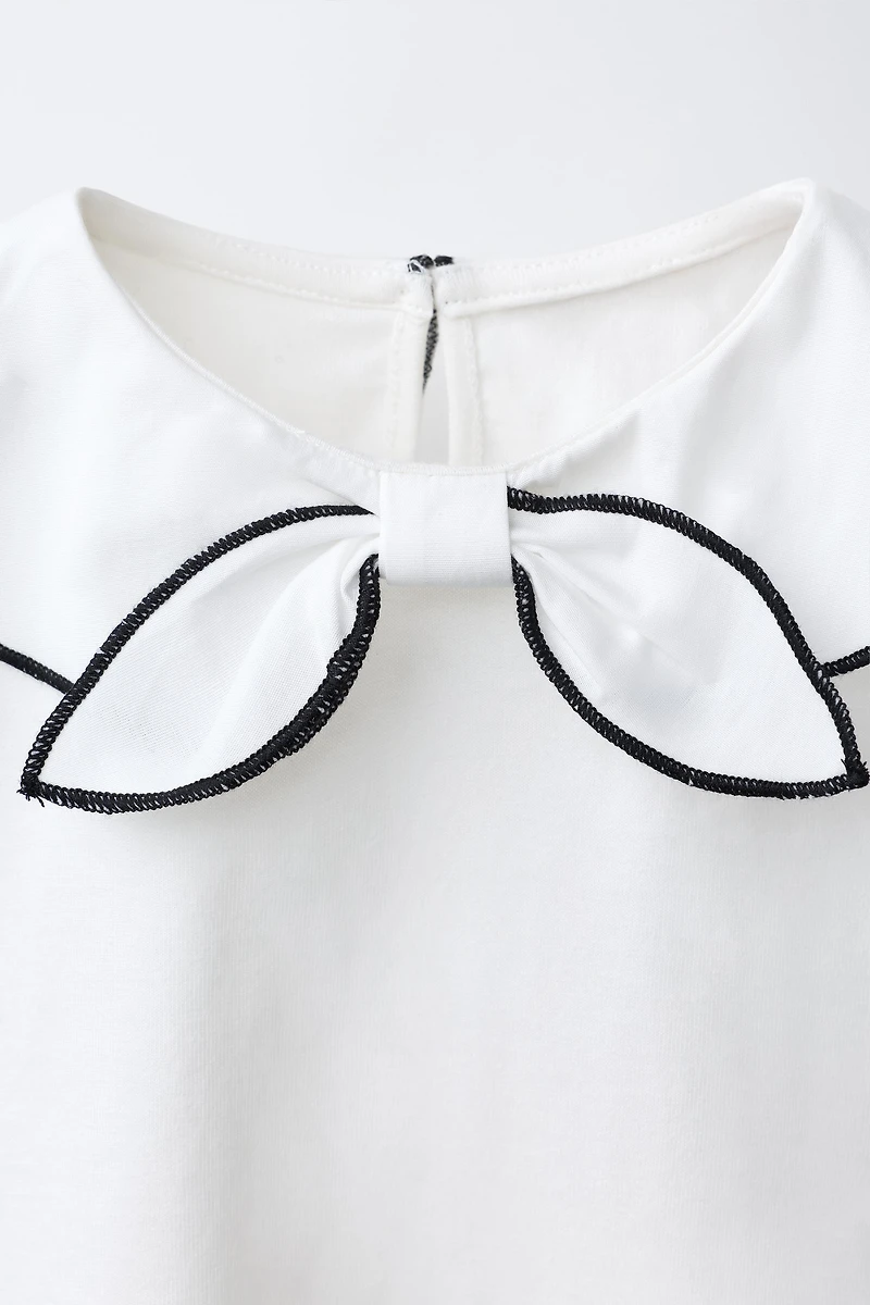 SCARF BOW T-SHIRT