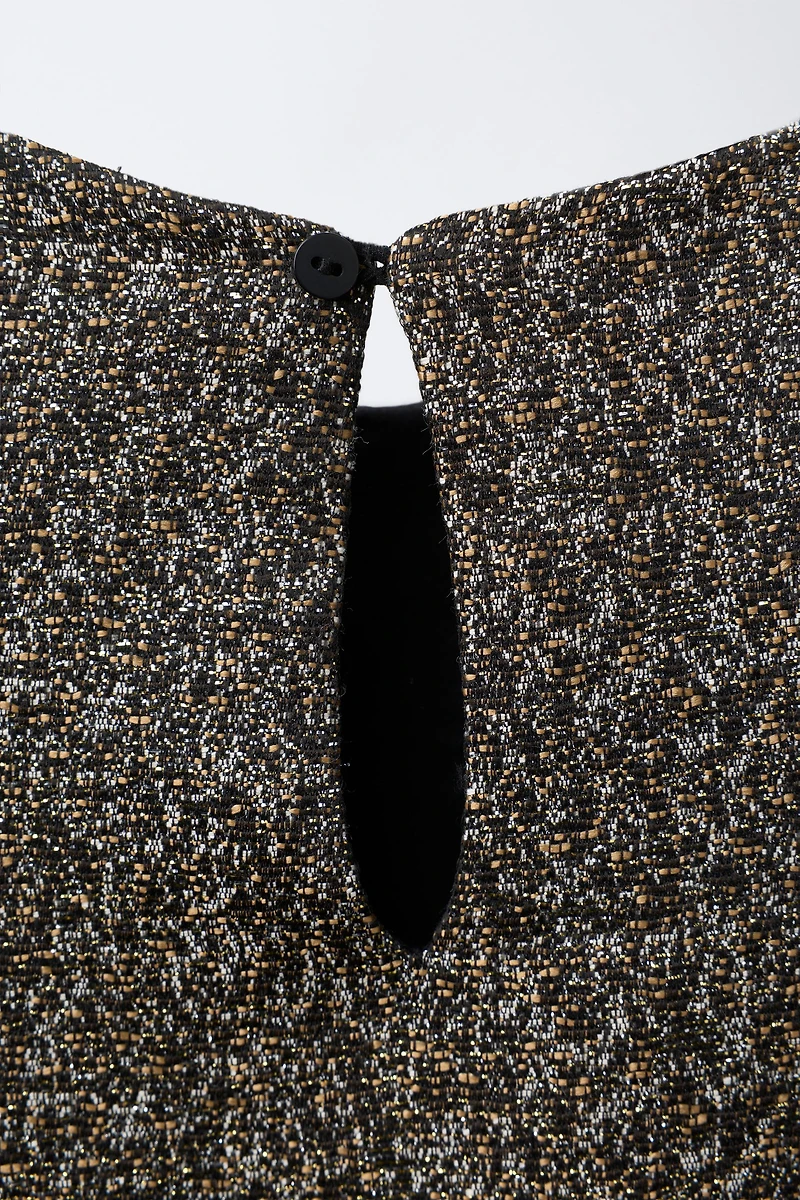 SPARKLY VELVET BOW DRESS