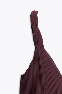 PLEATED MIDI DRESS