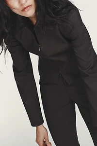 STRIPED ZIPPER JACKET