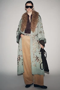 FAUX FUR COLLAR KIMONO ZW COLLECTION LIMITED EDITION