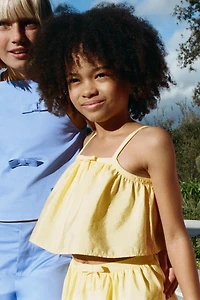 TOP CROPPED TAFFETAS