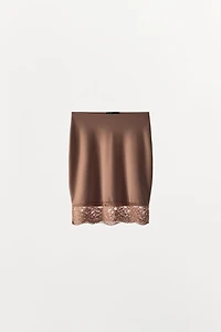 SKIRT WITH POLYAMIDE LACE